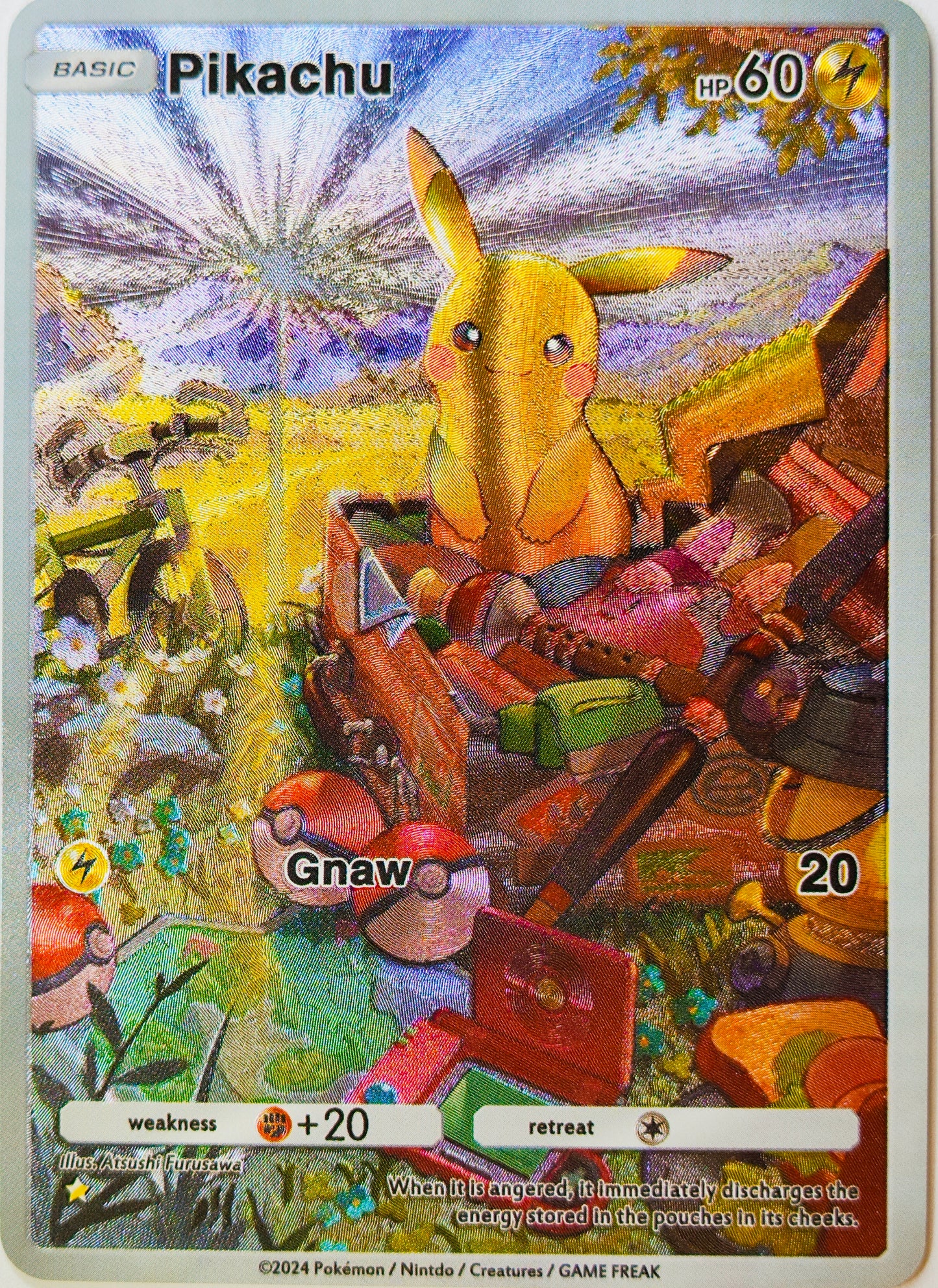 Custom-Made Pikachu EX Pokémon TCG Pocket – Shiny Holo Full Art / Alt Art Card