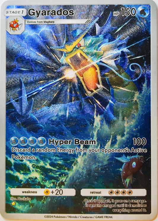 Custom-Made Gyarados Pokémon TCG Pocket – Shiny Holo Full Art / Alt Art Card