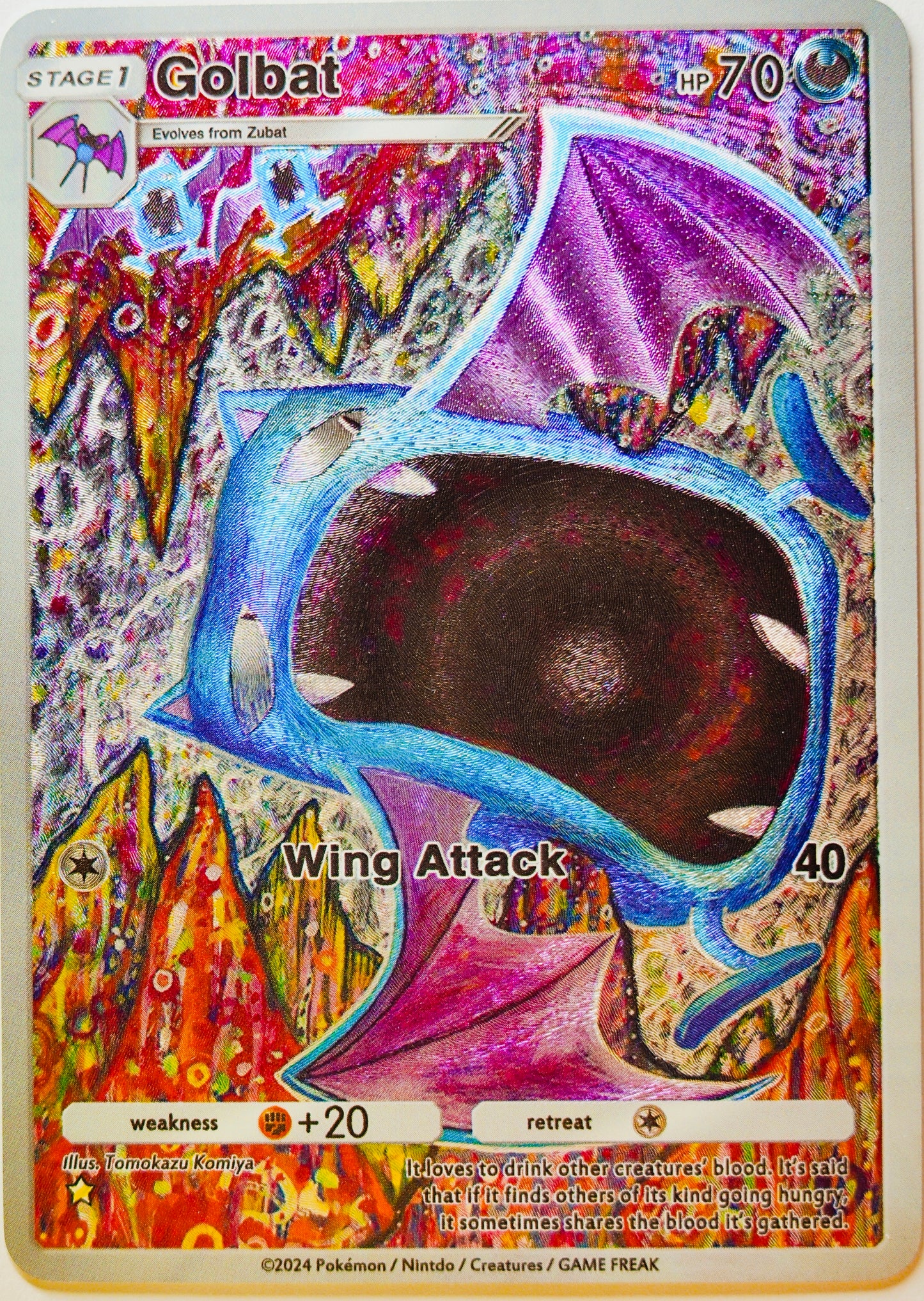 Custom-Made Golbat Pokémon TCG Pocket – Shiny Holo Full Art / Alt Art Card