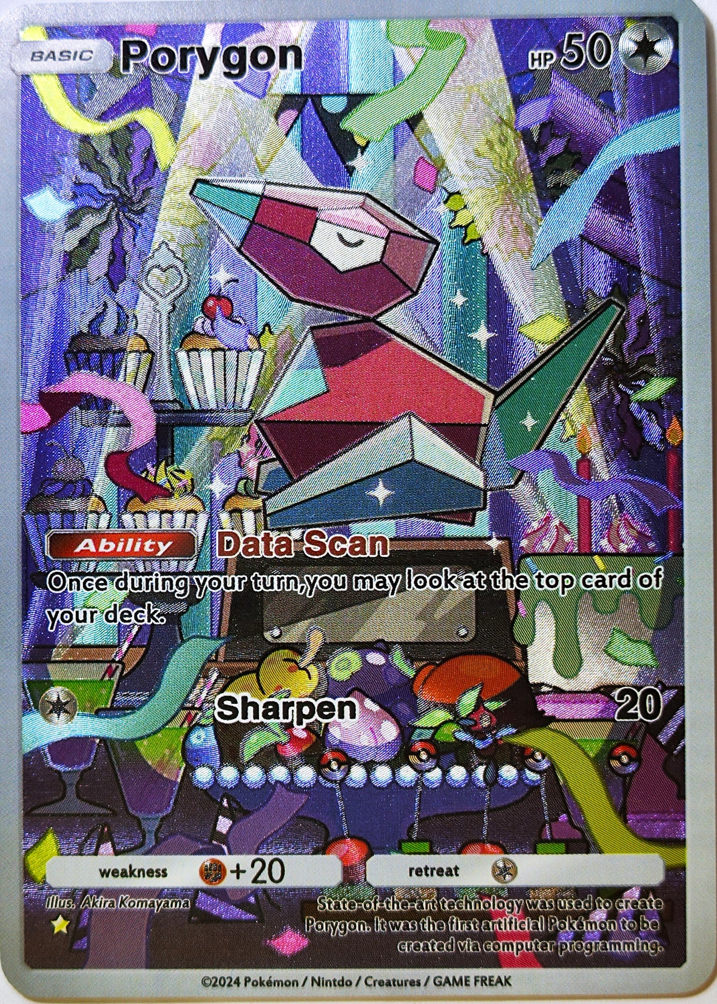 Custom-Made Porygon Pokémon TCG Pocket – Shiny Holo Full Art / Alt Art Card