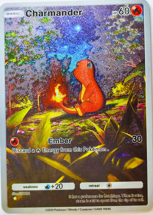 Custom-Made Charmander Pokémon TCG Pocket – Shiny Holo Full Art / Alt Art Card