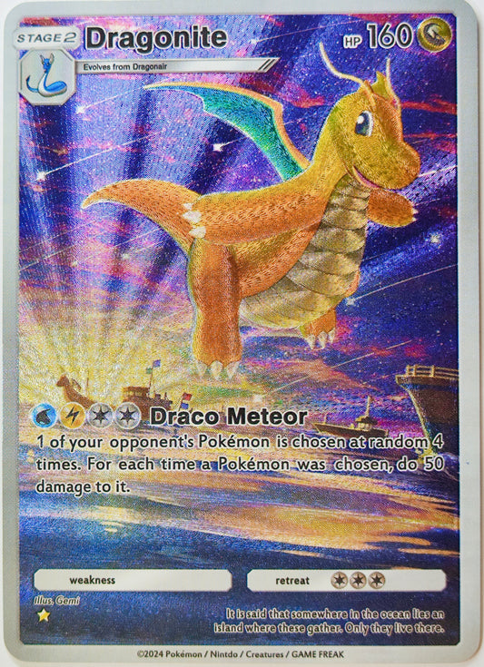 Custom-Made Dragonite Pokémon TCG Pocket – Shiny Holo Full Art / Alt Art Card