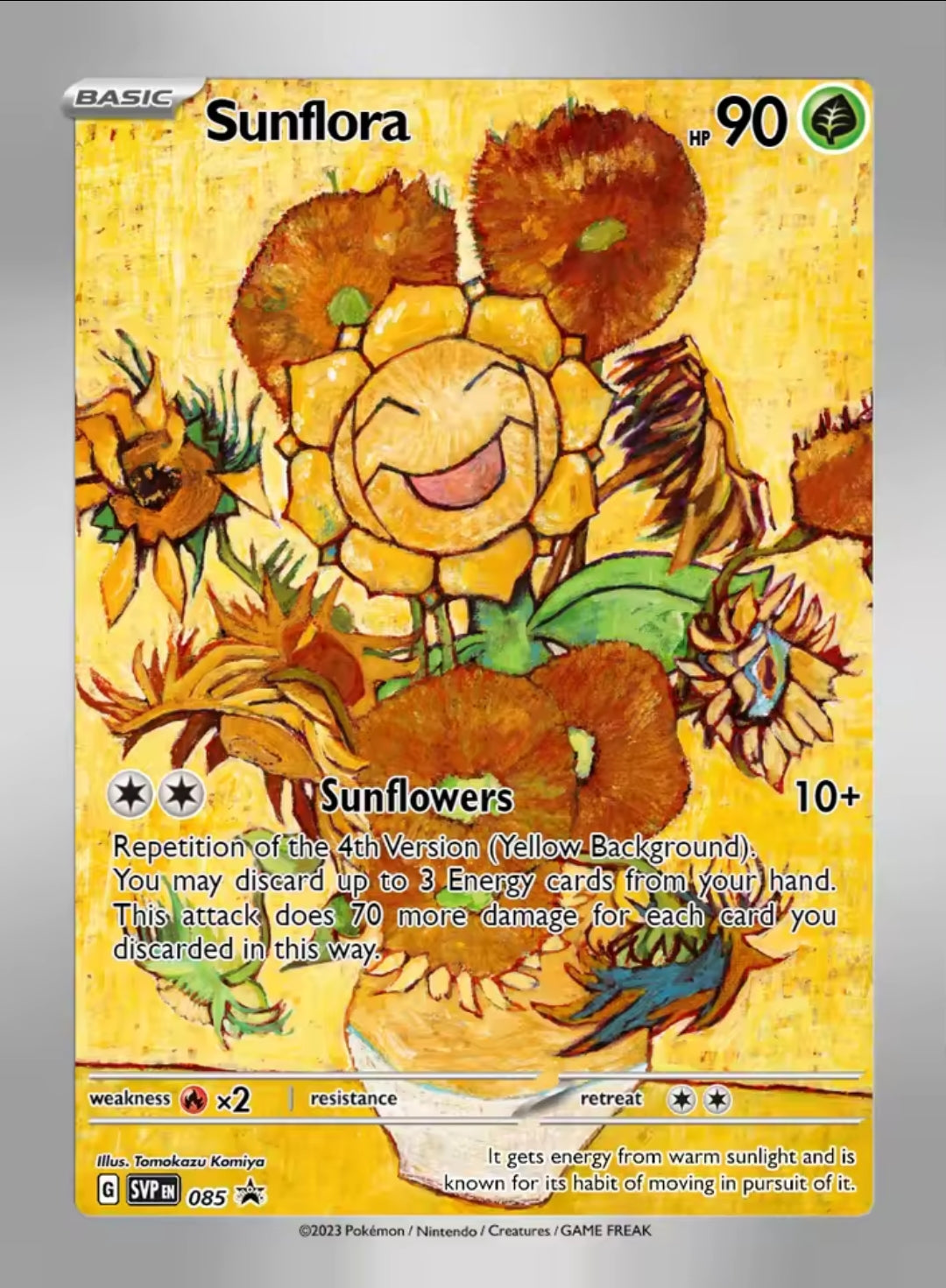 Sunflora Flower Pokémon x Van Gogh Black Star Promo Card Custom Made