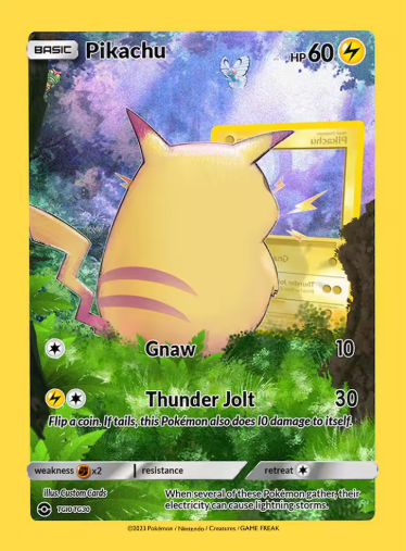 Red Cheek Pikachu Pokémon x Van Gogh Black Star Promo Card Custom Made