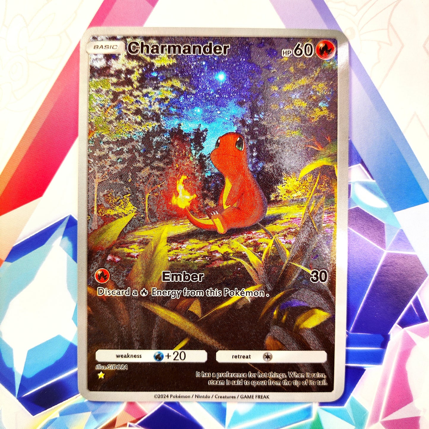 Custom-Made Charmander Pokémon TCG Pocket – Shiny Holo Full Art / Alt Art Card