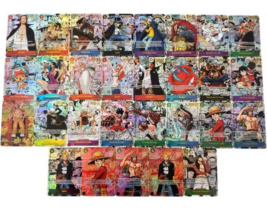 One Piece Manga Card Set – 29 Textured Holographic Anime Trading Cards