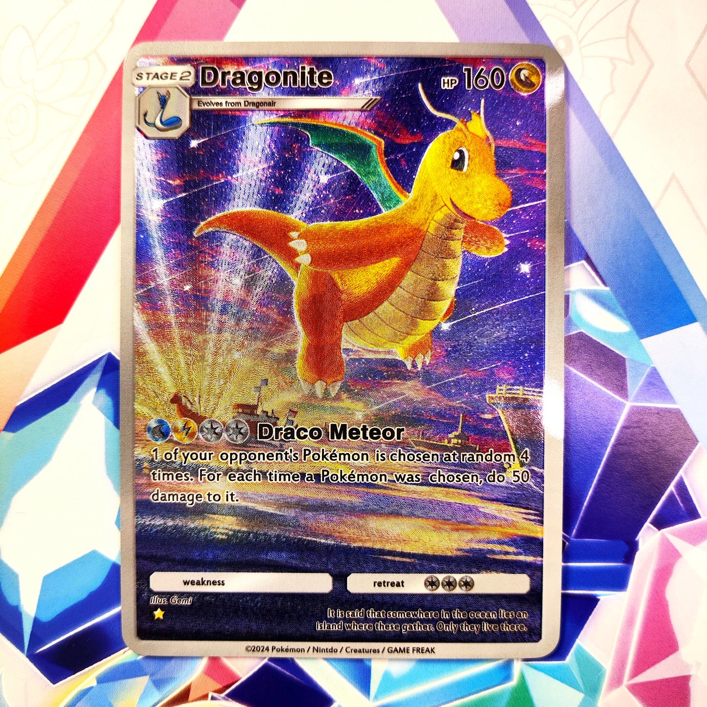 Custom-Made Dragonite Pokémon TCG Pocket – Shiny Holo Full Art / Alt Art Card