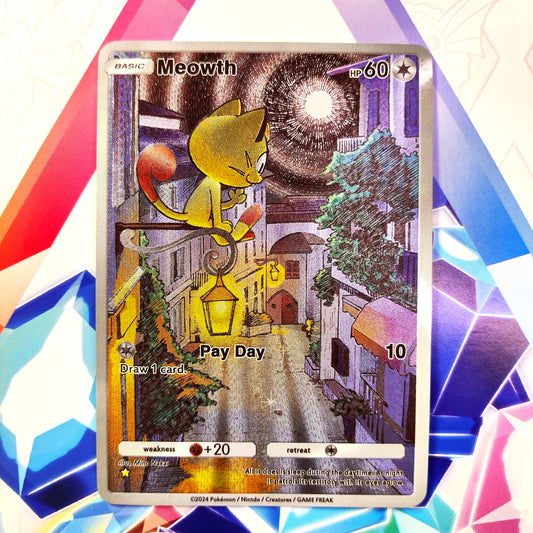 Custom-Made Meowth Pokémon TCG Pocket – Shiny Holo Full Art / Alt Art Card