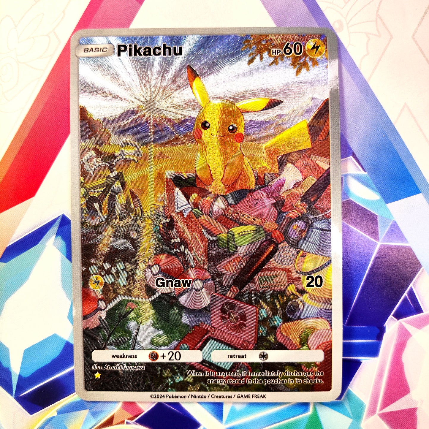 Custom-Made Pikachu EX Pokémon TCG Pocket – Shiny Holo Full Art / Alt Art Card