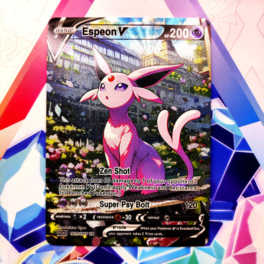 Espeon V – Crystal Garden Collection (Custom Shiny Holo Full Art)