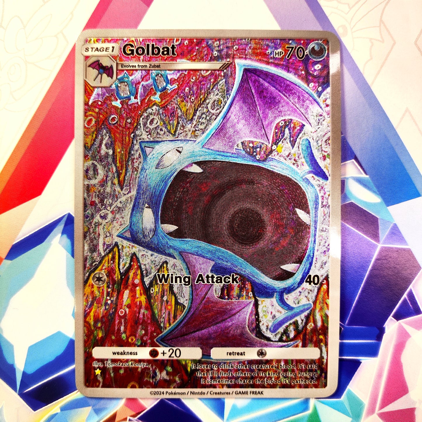 Custom-Made Golbat Pokémon TCG Pocket – Shiny Holo Full Art / Alt Art Card
