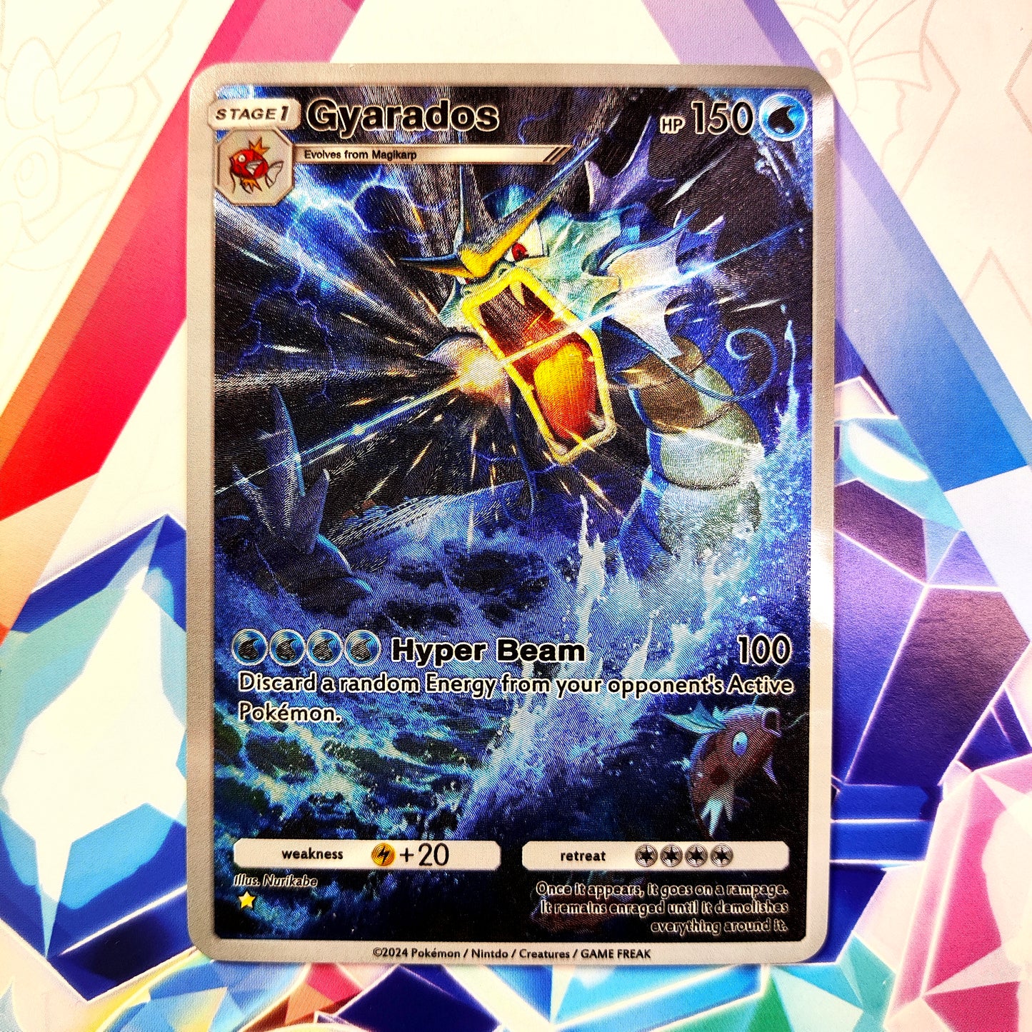 Custom-Made Gyarados Pokémon TCG Pocket – Shiny Holo Full Art / Alt Art Card