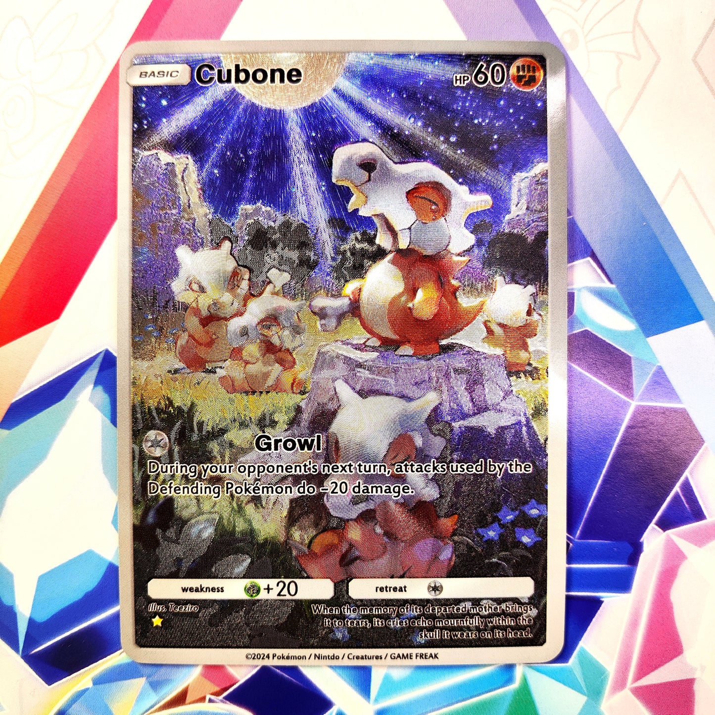 Custom-Made Cubone Pokémon TCG Pocket – Shiny Holo Full Art / Alt Art Card